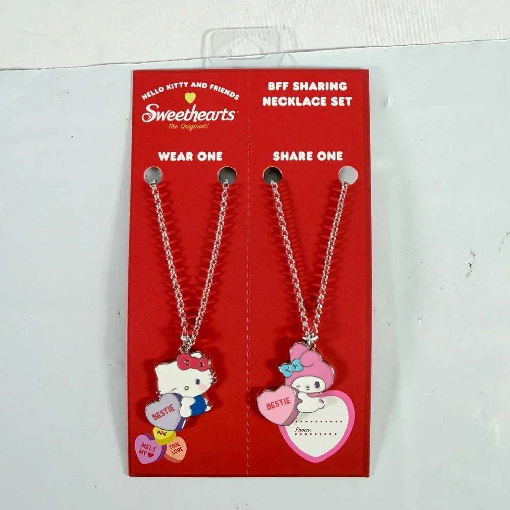 Hello Kitty Friends Sweethearts BFF Sharing Necklace Bracelet Set Lot Sanrio